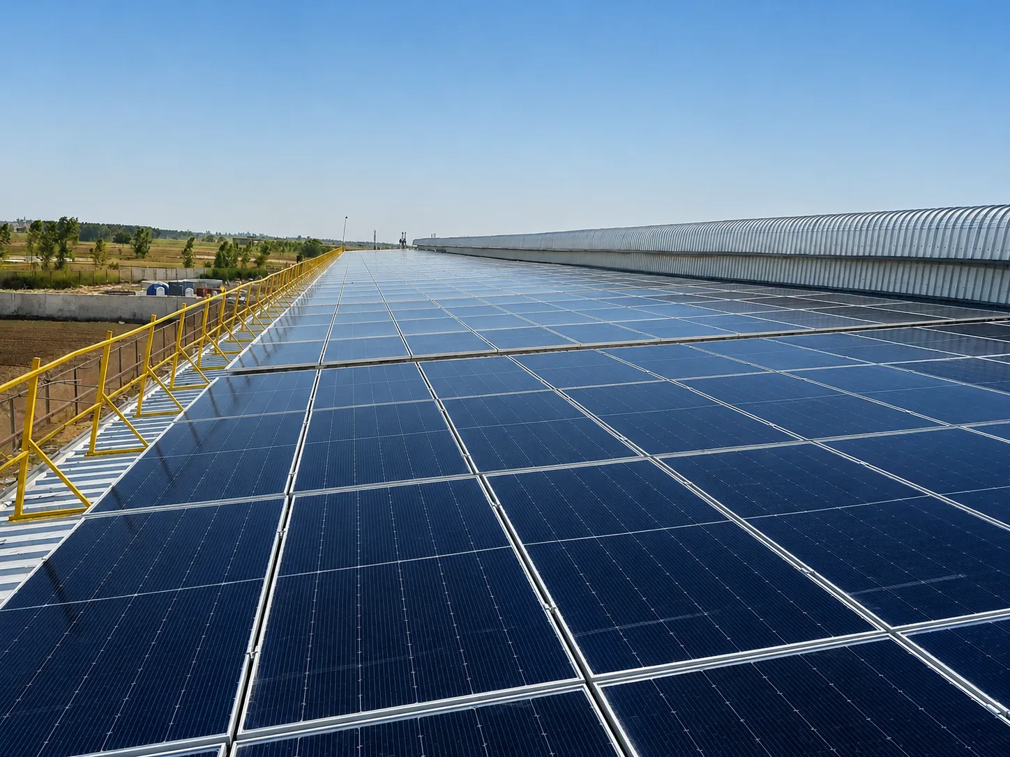 Rooftop solar in an Indian neighbourhood